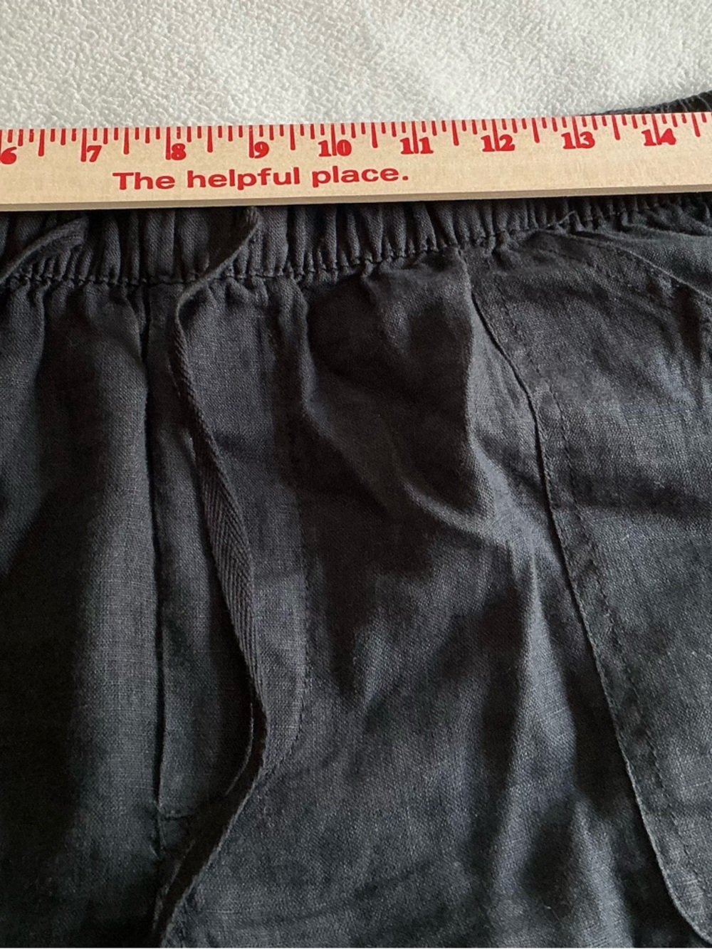 Nicole Miller linen Black ankle balloon Cargo beach Pants - Picture 7 of 12